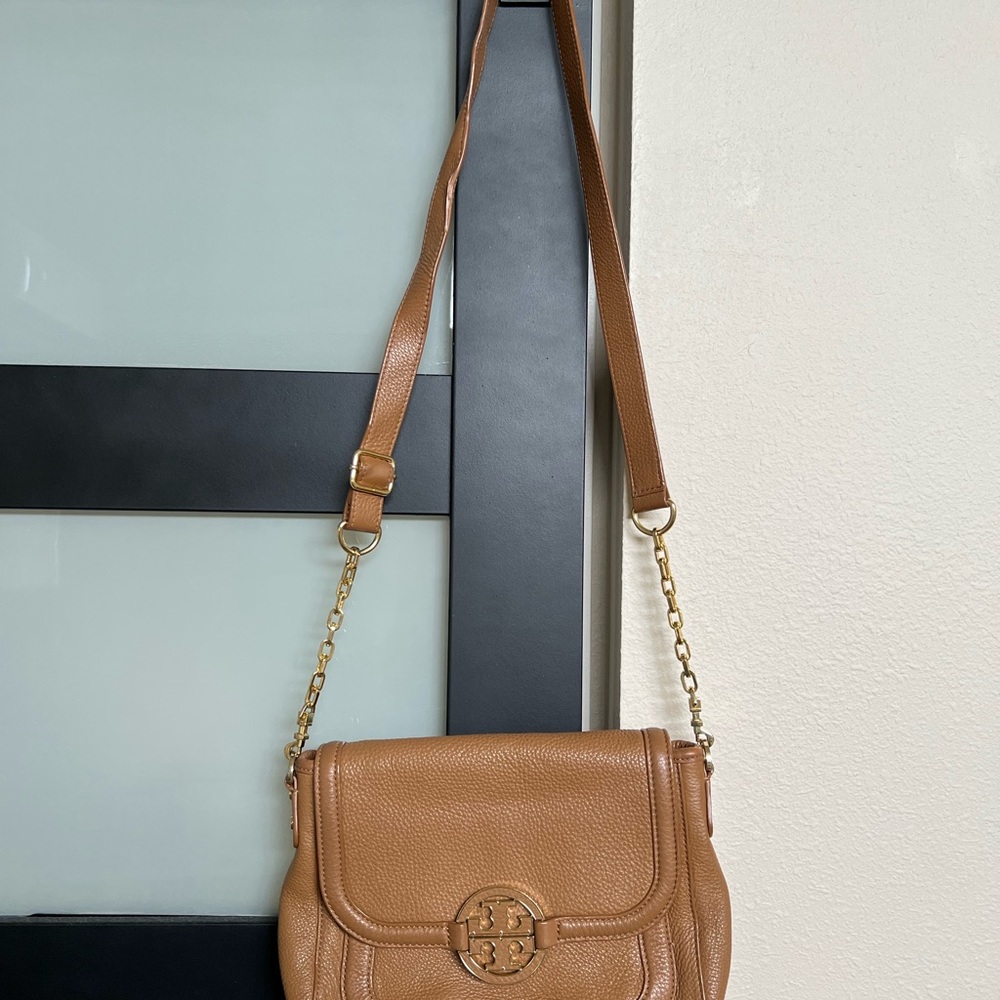 Tory Burch Brown Leather Crossbody Bag